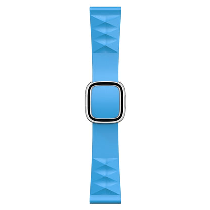 Modern Style Silicone Replacement Strap Watchband For Apple Watch Series 6 & SE & 5 & 4 44mm / 3 & 2 & 1 42mm, Black Buckle, Rose Gold Buckle, Silver Buckle