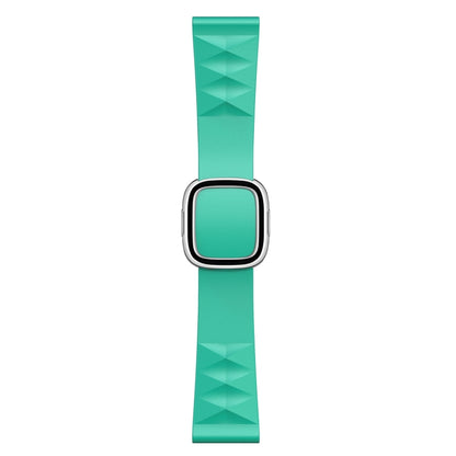 Modern Style Silicone Replacement Strap Watchband For Apple Watch Series 6 & SE & 5 & 4 44mm / 3 & 2 & 1 42mm, Black Buckle, Rose Gold Buckle, Silver Buckle