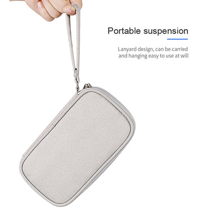 SM03 Multifunctional Digital Accessories Storage Bag with Lanyard, 19x11x3.5cm(Navy Blue), 19x11x3.5cm(Gray), 19x11x3.5cm(Pink), 19x11x3.5cm(Black)