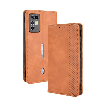Magnetic Buckle Retro Crazy Horse Texture Horizontal Flip Leather Case with Holder & Card Slots & Photo Frame, For Motorola Moto G Stylus 5G 2021, For OPPO Reno6 5G, For OPPO Reno6 Pro 5G, For OPPO Reno6 Pro+ 5G, For vivo X60 Pro / X60 5G Curved Surfac...