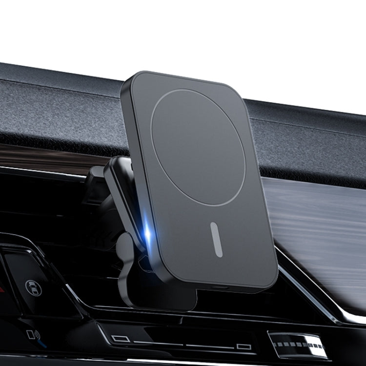 adj-987 15W Magsafe Magnetic Car Air Outlet Wireless Charger for iPhone 12 Series, with LED Indicator