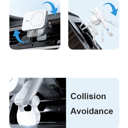 adj-987 15W Magsafe Magnetic Car Air Outlet Wireless Charger for iPhone 12 Series, with LED Indicator