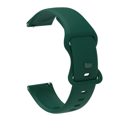 For Garmin Venu / Samsung Galaxy Watch Active 2 Universal Inner Back Buckle Perforation Silicone Replacement Strap Watchband, 20mm, 22mm