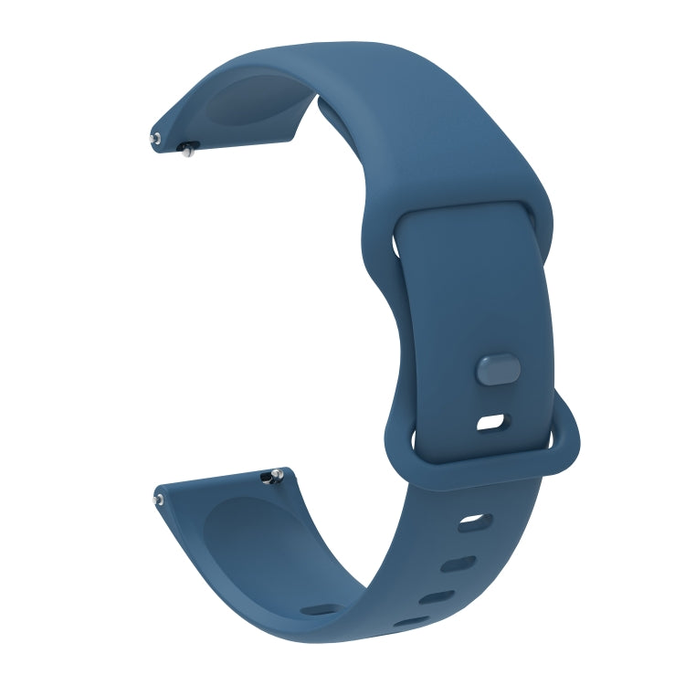 For Garmin Venu / Samsung Galaxy Watch Active 2 Universal Inner Back Buckle Perforation Silicone Replacement Strap Watchband, 20mm, 22mm