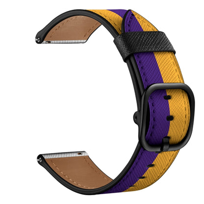 Universal Printed Leather Replacement Strap Watchband, 22mm For Xiaomi Haylou RT RS3 LS04 / LS05S, 22mm For Samsung Galaxy Watch 46mm
