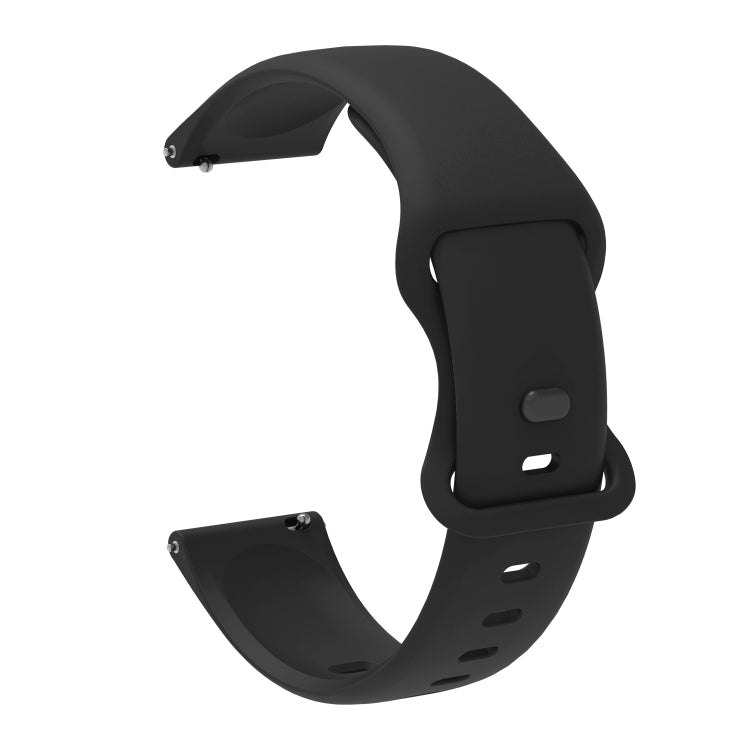 For Xiaomi Haylou RT RS3 LS04 / LS05S Universal Inner Back Buckle Perforation Silicone Replacement Strap Watchband, 20mm, 22mm