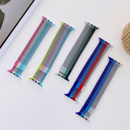 Four-colors Milanese Replacement Strap Watchband, For Apple Watch Series 7  41mm / & 6 & SE & 5 & 4 40mm, For Apple Watch Series  7  45mm / & 6 & SE & 5 & 4 44mm