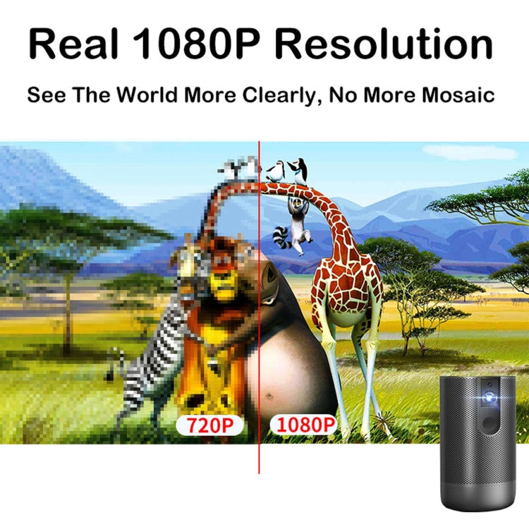 A5 1920x1080P 200 ANSI Multi-function Portable Home Theater LED HD Digital Projector Bluetooth Speaker, Android 7.1, 2G+16GB