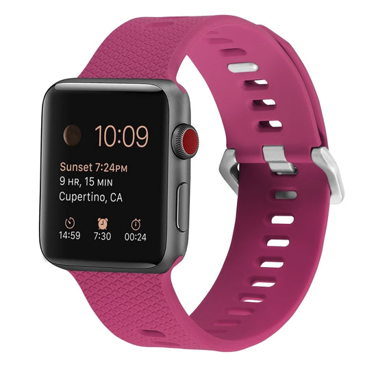 Silicone Replacement Strap Watchband For Apple Watch Series, 7 45mm / 6 & SE & 5 & 4 44mm / 3 & 2 & 1 42mm, 7 41mm / 6 & SE & 5 & 4 40mm / 3 & 2 & 1 38mm