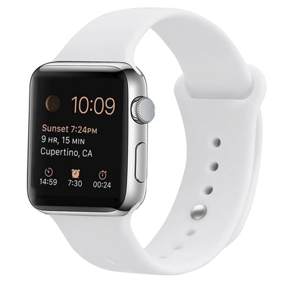 Silicone Replacement Strap Watchband For Apple Watch Series, 7 41mm / 6 & SE & 5 & 4 40mm / 3 & 2 & 1 38mm, 7 45mm / 6 & SE & 5 & 4 44mm / 3 & 2 & 1 42mm