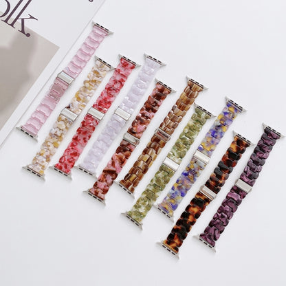 Resin Replacement Watchband For Apple Watch Series, 7 41mm / 6 & SE & 5 & 4 40mm / 3 & 2 & 1 38mm, 7 45mm / 6 & SE & 5 & 4 44mm / 3 & 2 & 1 42mm