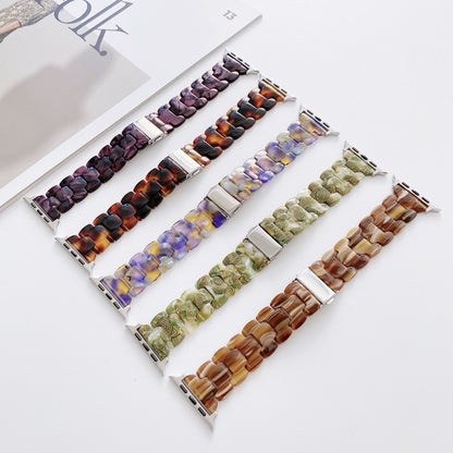 Resin Replacement Watchband For Apple Watch Series, 7 41mm / 6 & SE & 5 & 4 40mm / 3 & 2 & 1 38mm, 7 45mm / 6 & SE & 5 & 4 44mm / 3 & 2 & 1 42mm