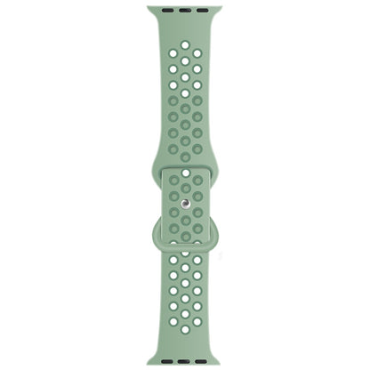 Butterfly Buckle Dual-tone Liquid Silicone Replacement Watchband For Apple Watch Series, 7 41mm / 6 & SE & 5 & 4 40mm / 3 & 2 & 1 38mm, 7 45mm / 6 & SE & 5 & 4 44mm / 3 & 2 & 1 42mm