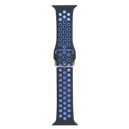 Metal Buckle Silicone Replacement Watchband For Apple Watch Series, 7 41mm / 6 & SE & 5 & 4 40mm / 3 & 2 & 1 38mm, 7 45mm / 6 & SE & 5 & 4 44mm / 3 & 2 & 1 42mm