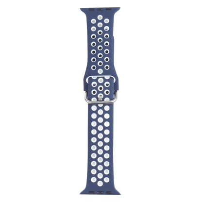 Metal Buckle Silicone Replacement Watchband For Apple Watch Series, 7 41mm / 6 & SE & 5 & 4 40mm / 3 & 2 & 1 38mm, 7 45mm / 6 & SE & 5 & 4 44mm / 3 & 2 & 1 42mm