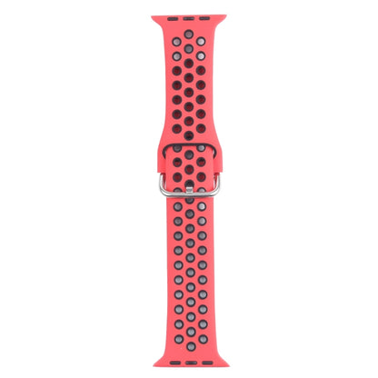 Metal Buckle Silicone Replacement Watchband For Apple Watch Series, 7 41mm / 6 & SE & 5 & 4 40mm / 3 & 2 & 1 38mm, 7 45mm / 6 & SE & 5 & 4 44mm / 3 & 2 & 1 42mm