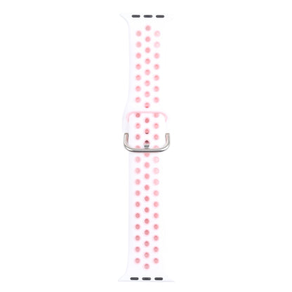Metal Buckle Silicone Replacement Watchband For Apple Watch Series, 7 41mm / 6 & SE & 5 & 4 40mm / 3 & 2 & 1 38mm, 7 45mm / 6 & SE & 5 & 4 44mm / 3 & 2 & 1 42mm