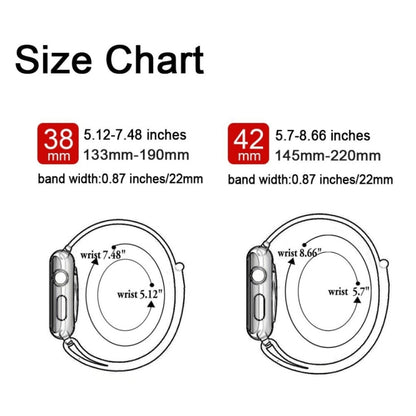 Color Matching Nylon Watchband, For Apple Watch Series 7 41mm / 6 & SE & 5 & 4 40mm / 3 & 2 & 1 38mm, For Apple Watch Series 8&7 41mm / SE 2&6&SE&5&4 40mm / 3&2&1 38mm, For Apple Watch Series 7 45mm / 6 & SE & 5 & 4 44mm / 3 & 2 & 1 42mm���������������...