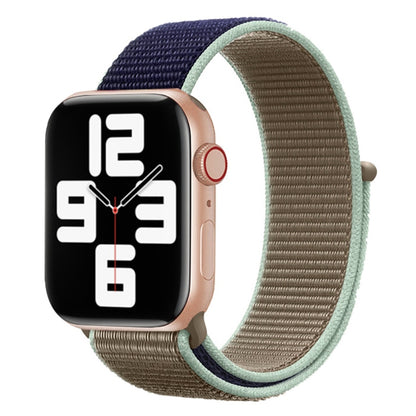 Color Matching Nylon Watchband, For Apple Watch Series 7 41mm / 6 & SE & 5 & 4 40mm / 3 & 2 & 1 38mm, For Apple Watch Series 8&7 41mm / SE 2&6&SE&5&4 40mm / 3&2&1 38mm, For Apple Watch Series 7 45mm / 6 & SE & 5 & 4 44mm / 3 & 2 & 1 42mm���������������...