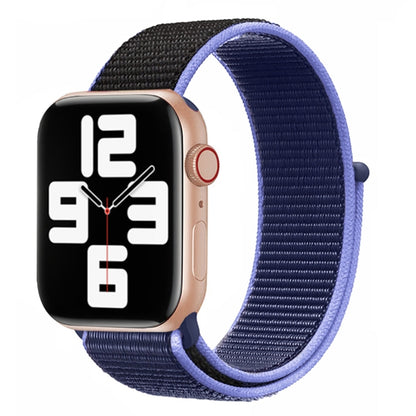 Color Matching Nylon Watchband, For Apple Watch Series 7 41mm / 6 & SE & 5 & 4 40mm / 3 & 2 & 1 38mm, For Apple Watch Series 8&7 41mm / SE 2&6&SE&5&4 40mm / 3&2&1 38mm, For Apple Watch Series 7 45mm / 6 & SE & 5 & 4 44mm / 3 & 2 & 1 42mm���������������...