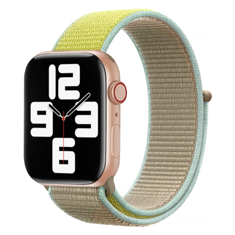Color Matching Nylon Watchband, For Apple Watch Series 7 41mm / 6 & SE & 5 & 4 40mm / 3 & 2 & 1 38mm, For Apple Watch Series 8&7 41mm / SE 2&6&SE&5&4 40mm / 3&2&1 38mm, For Apple Watch Series 7 45mm / 6 & SE & 5 & 4 44mm / 3 & 2 & 1 42mm���������������...