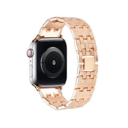 Woven Texture Stainless Steel Replacement Watchband For Apple Watch Series, 7 41mm / 6 & SE & 5 & 4 40mm / 3 & 2 & 1 38mm, 7 45mm / 6 & SE & 5 & 4 44mm / 3 & 2 & 1 42mm
