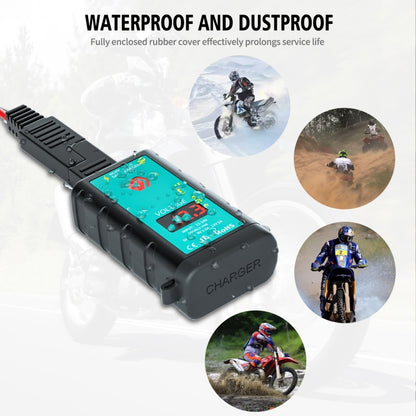 WUPP ZH-1422B1 DC12-24V Motorcycle Square Single USB + PD Fast Charging Charger with Switch + Voltmeter + Integrated SAE Socket, ZH-1422B1