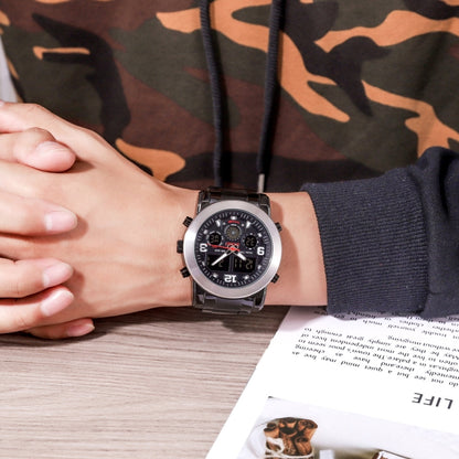 SKMEI 1642 Montre électronique lumineuse à trois fuseaux horaires, prend en charge le réveil