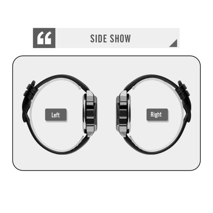 SKMEI 1650 Version bracelet en cuir Montre électronique à affichage numérique LED avec bouton lumineux tactile, Version bracelet en cuir