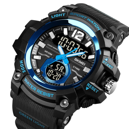 SKMEI 1725 Montre Électronique Lumineuse à Affichage Numérique LED Trois Heures avec Chronométrage