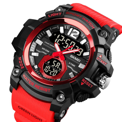 SKMEI 1725 Montre Électronique Lumineuse à Affichage Numérique LED Trois Heures avec Chronométrage