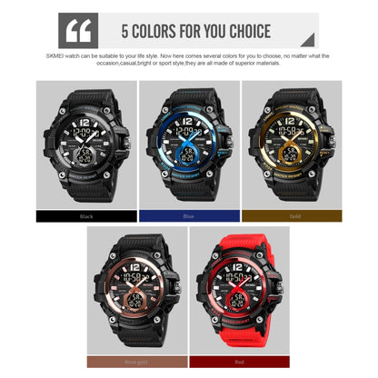 SKMEI 1725 Montre Électronique Lumineuse à Affichage Numérique LED Trois Heures avec Chronométrage