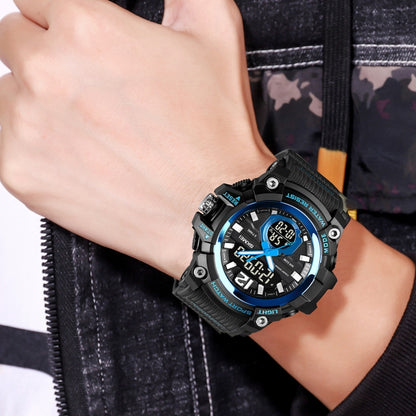 SKMEI 1725 Montre Électronique Lumineuse à Affichage Numérique LED Trois Heures avec Chronométrage