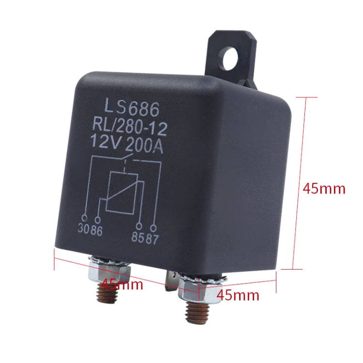 200A RV Modified Start Relay, 12V 1.8W Continuous Type, 12V 4.8W Start Type, 24V 1.8W Continuous Type, 24V 4.8W Start Type