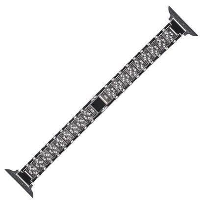 14mm Three-beads Diamond Aluminum Alloy Replacement Strap Watchband For Apple Watch Series, 7 41mm / 6 & SE & 5 & 4 40mm / 3 & 2 & 1 38mm, 7 45mm / 6 & SE & 5 & 4 44mm / 3 & 2 & 1 42mm