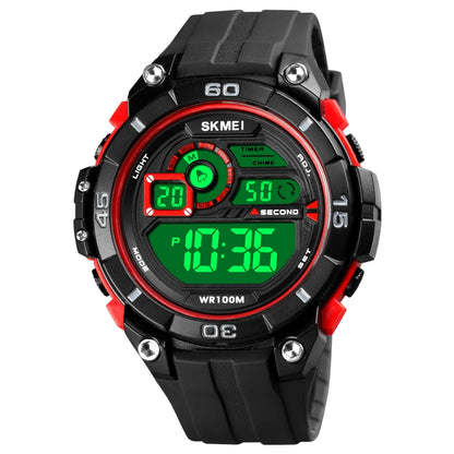 SKMEI 1756 Double fuseau horaire Compte à rebours Réveil Homme Sport Lumineux Montre Électronique