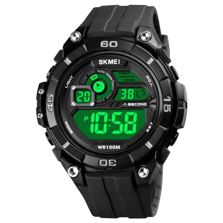 SKMEI 1756 Double fuseau horaire Compte à rebours Réveil Homme Sport Lumineux Montre Électronique