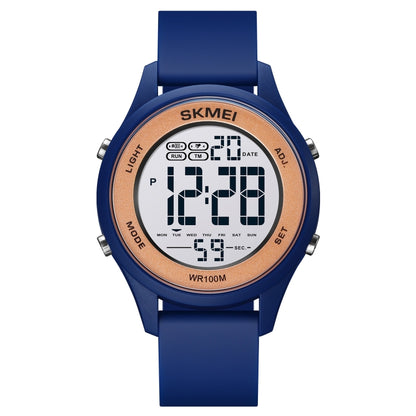 Montre électronique multifonctionnelle SKMEI 1758 à affichage numérique LED et bracelet en silicone lumineux