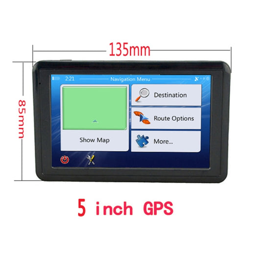 نظام ملاحة GPS بشاشة لمس TFT عالية الدقة 5 بوصة للسيارة Q5، يدعم بطاقة TF / مشغل MP3 / جهاز إرسال FM، خرائط أوروبا، أستراليا، أمريكا الشمالية، جنوب شرق آسيا، الشرق الأوسط، أمريكا الجنوبية، وأفريقيا