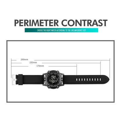 SKMEI 1762 Montre Électronique Lumineuse Étanche à Affichage Numérique Double Fuseau Horaire LED Rond Triplicate, SKMEI 1762