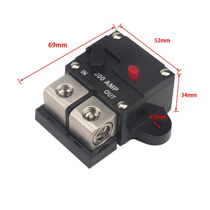 200A Car / Yacht Audio Circuit Breaker with Accessory, A6071