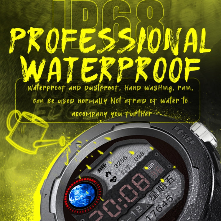 NORTH EDGE Mars 2 1,4 Zoll Full-Touchscreen Outdoor-Sport-Bluetooth-Smartwatch, unterstützt Herzfrequenz-/Schlaf-/Blutdruck-/Blutsauerstoffüberwachung & Fernsteuerung der Kamera & 7 Sportmodi