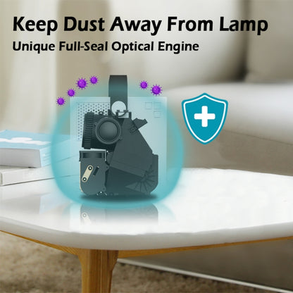 WEJOY Y2 1920x1080P 100 ANSI Lumens Portable Home Theater LED HD Digital Projector, Touch Control Version, Android 9.0, 2G+16G,