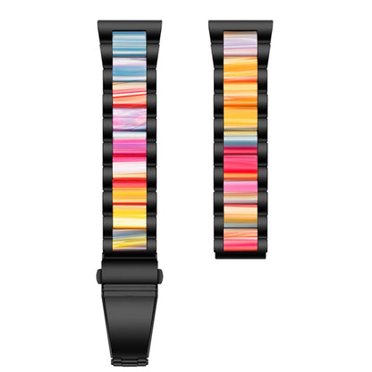 Universal Three-beads Stainless Steel + Resin Replacement Strap Watchband, For Garmin Venu/Vivoactive 3 Music 20mm, For Huawei Watch 3/3 Pro 22mm