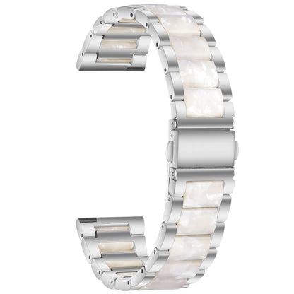 Universal Three-beads Stainless Steel + Resin Replacement Strap Watchband, For Garmin Venu/Vivoactive 3 Music 20mm, For Huawei Watch 3/3 Pro 22mm