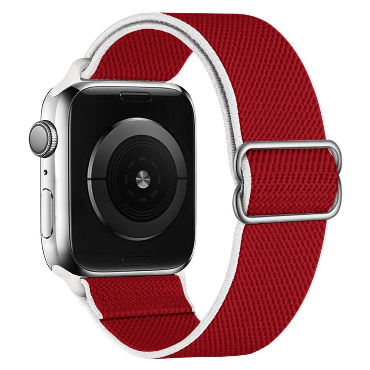 High Elastic Nylon Replacement Watchband For Apple Watch Series, 7 41mm / 6 & SE & 5 & 4 40mm / 3 & 2 & 1 38mm, 7 45mm / 6 & SE & 5 & 4 44mm / 3 & 2 & 1 42mm