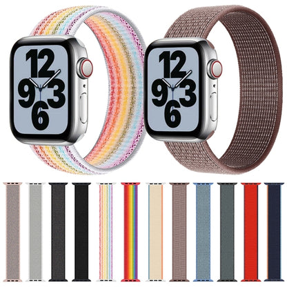 Single Lap Nylon Replacement Watchband, Size: M 155mm For Apple Watch Series 6 & SE & 5 & 4 44mm / 3 & 2 & 1 42mm