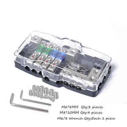 Multi-functional LED Car Audio Stereo Mini ANL Fuse Box with Wrench, A0529 Fuse Box