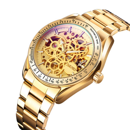 Montre mécanique automatique SKMEI 9194 pour homme avec cadran à engrenages