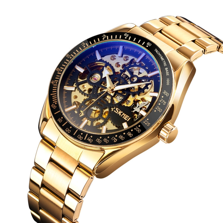 Montre mécanique automatique SKMEI 9194 pour homme avec cadran à engrenages